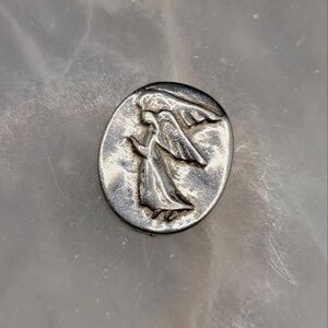 V+K Vilmain & Klinger Guardian Angel Pocket Pewter Coin Token